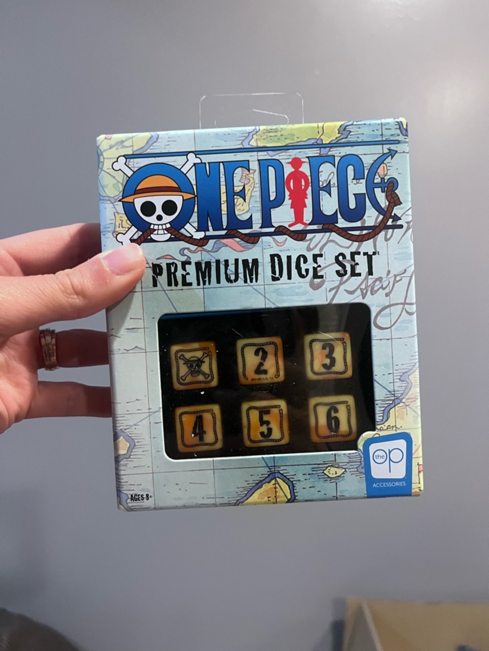 One Piece Premium Dice Set - Yellow Gold Numbered Dice new in box